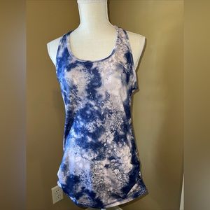 Karma Brand Scoop Neck Yoga Tank Top Shirt Size L Purple Tie Dye